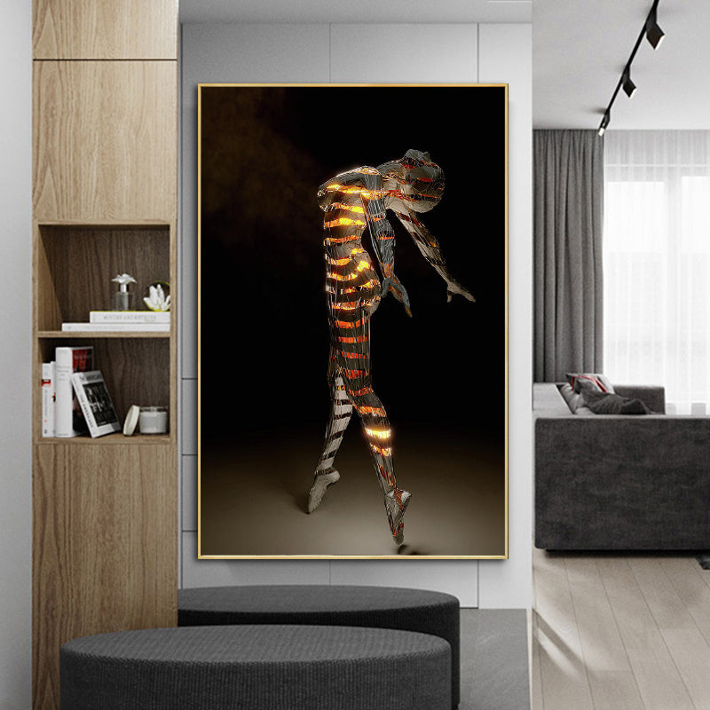 Abstract Woman Canvas Painting Wall Sculpture