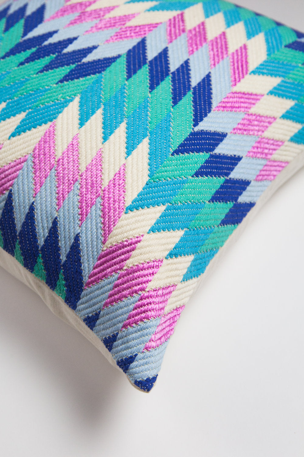 Almolonga Diamond Pillow - Blue Multi