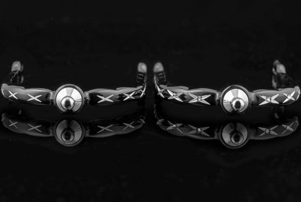 American Equus Quik-X Slim Interchangeable English Spurs - Crystal X's Edition