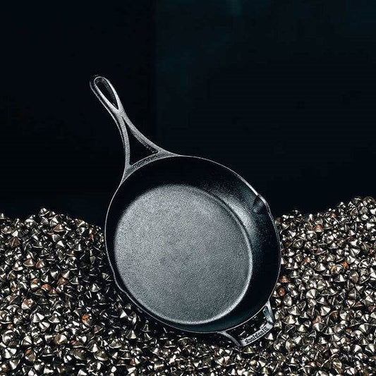 Black 2 Piece Lightweight Cast Iron Skillet Set - Made in USA