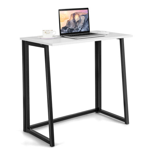 31 Inch Space-saving Folding Computer Desk for Home Office-Natural