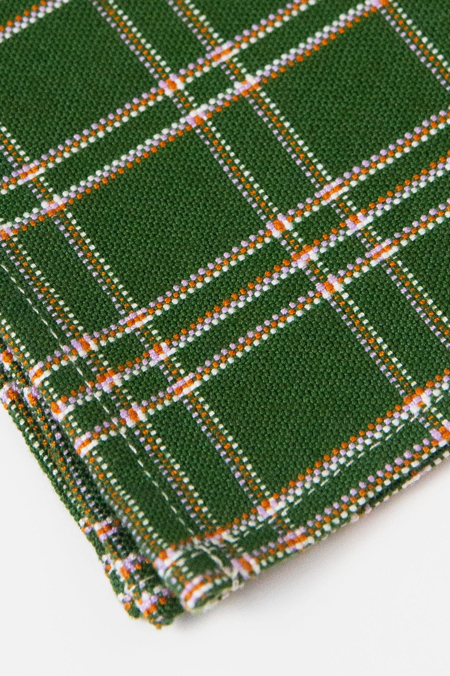 Chiapas Plaid Forest Green Table Runner