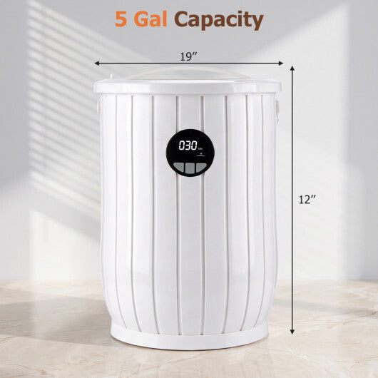 Towel Warmer Heated Bucket with Auto Shut Off and Fragrance Tray for Bathrooms-White