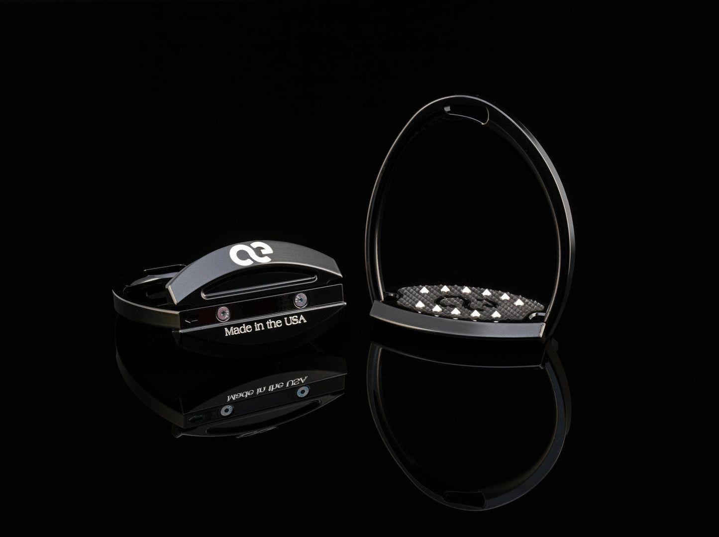 American Equus "Elite" English Stirrups Illusion Black