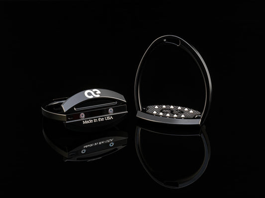 American Equus "Elite" English Stirrups Illusion Black