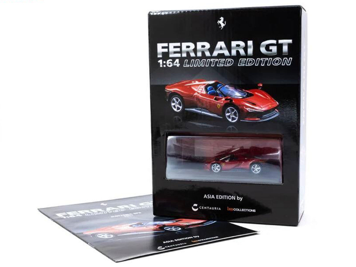 2021 Ferrari Daytona SP3 Red Metallic with Booklet 1/64 Diecast Model Car by Centauria