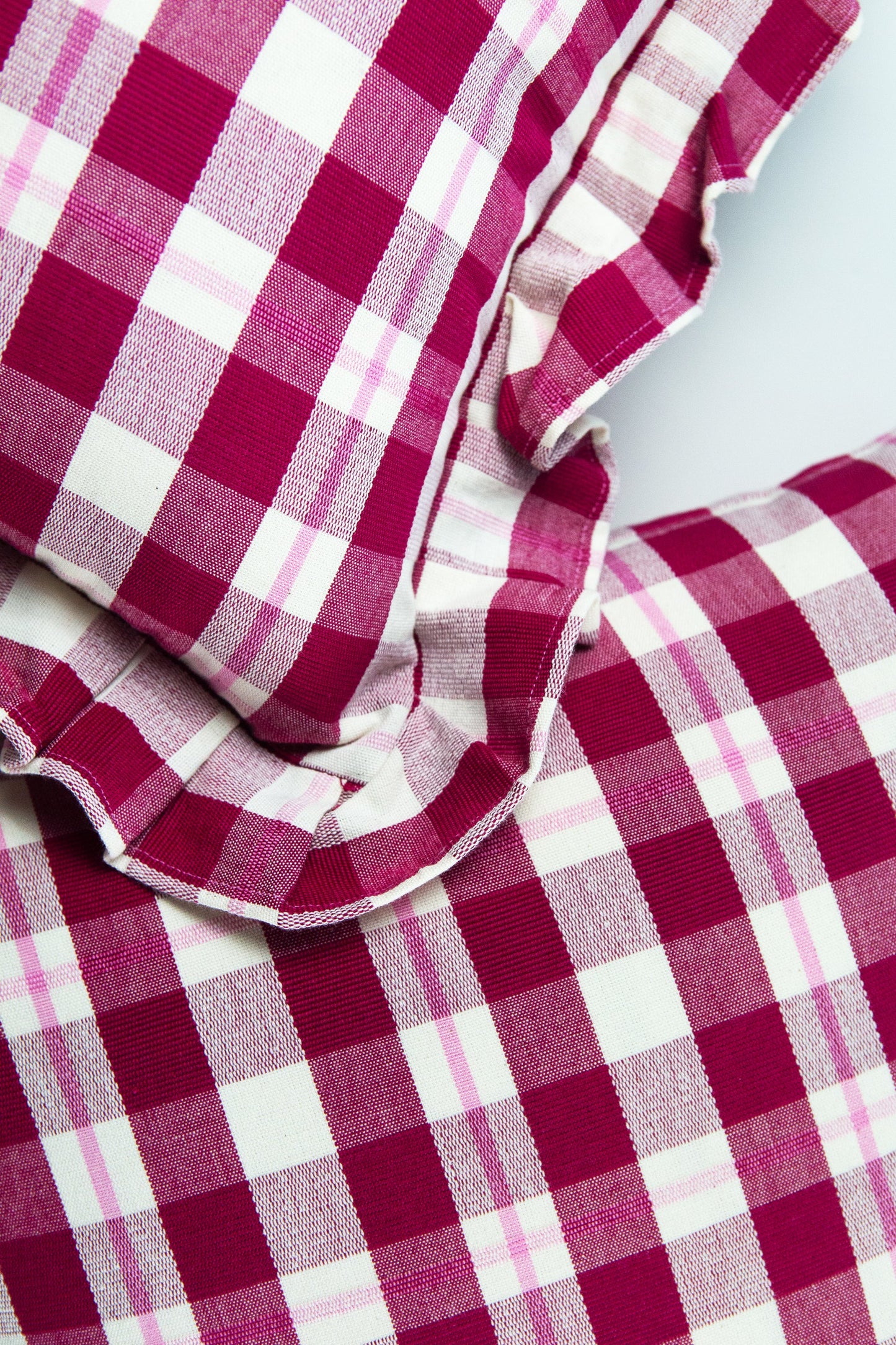 Abigaill Plaid Ruffle Pillow