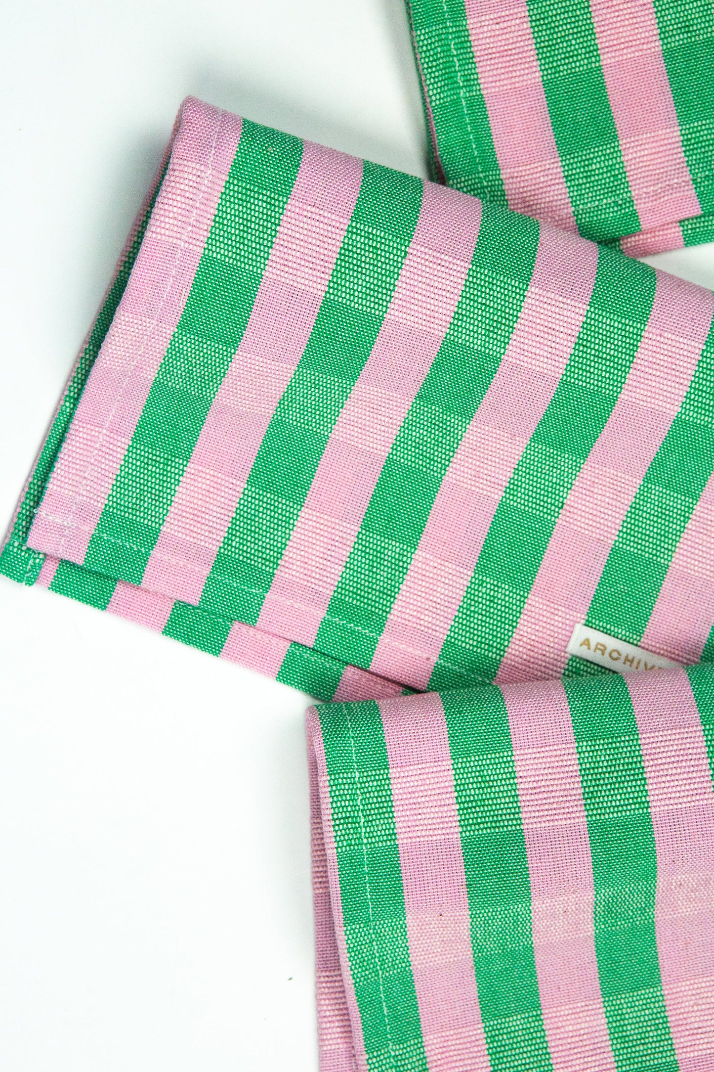 Flora Stripe Cocktail Napkins - Set of 4