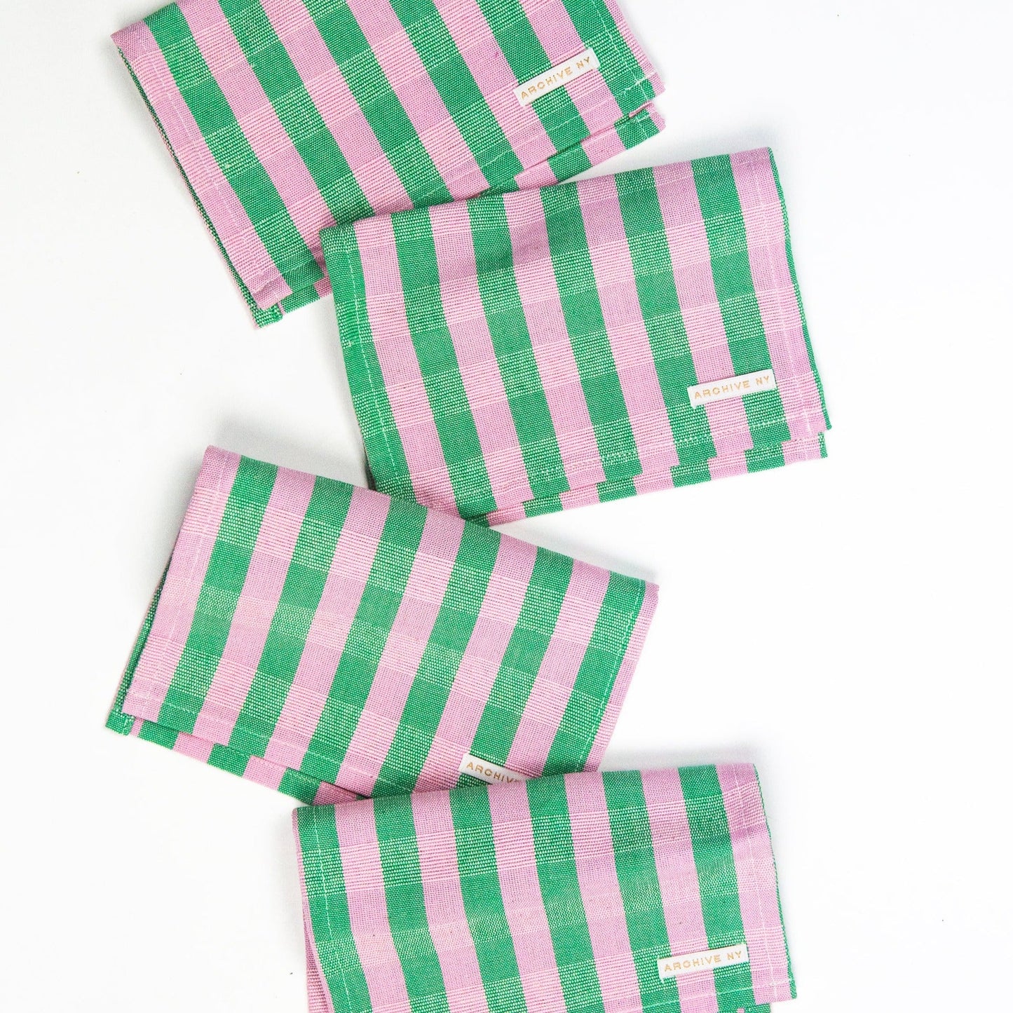 Flora Stripe Cocktail Napkins - Set of 4
