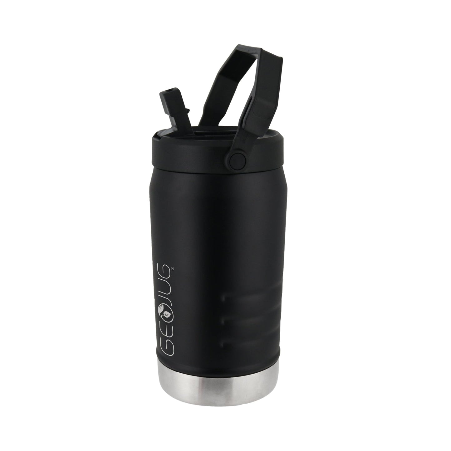 Brentwood GeoJug 40 Ounce Stainless Steel Insulated Water Bottle in Black with Sports Lid