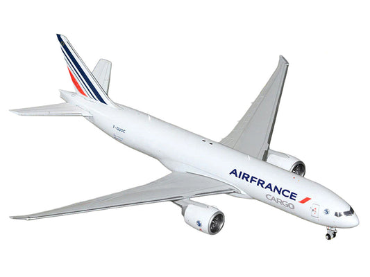 Boeing 777F Commercial Aircraft "Air France Cargo" (F-GUOC) White with Red and Blue Striped Tail 1/400 Diecast Model Airplane by GeminiJets