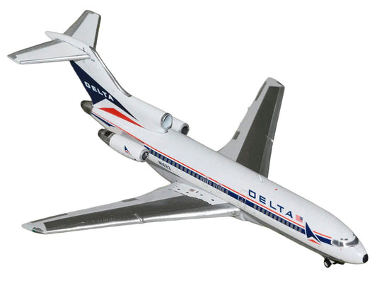 Boeing 727-100 Commercial Aircraft "Delta Air Lines" (N1633) White with Red and Blue Stripes 1/400 Diecast Model by GeminiJets