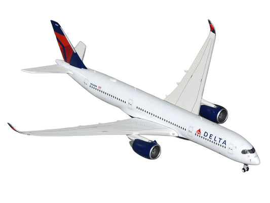 Airbus A350-900 Commercial Aircraft "Delta Air Lines" (N504DN) White with Blue and Red Tail 1/400 Diecast Model Airplane by GeminiJets