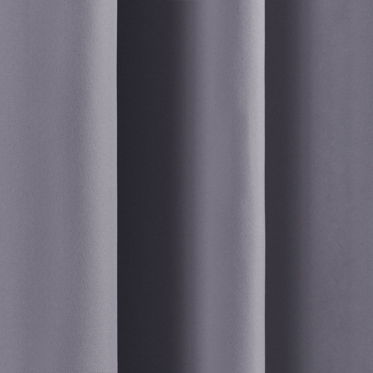 52 x 63 inch Solid Grey Thermal Blackout Curtain Panels - Set of 2
