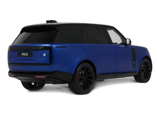 2024 Range Rover P615 SV Blue Metallic with Black Top 1/18 Model Car by GT Spirit