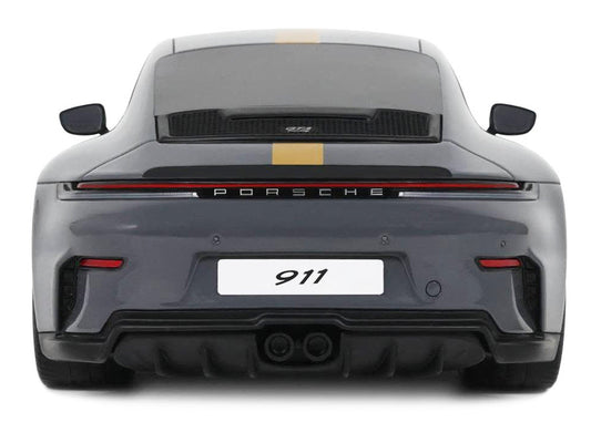 2025 Porsche 911 (992.2) GT3 Touring Gray with Gold Stripe 1/18 Model Car by GT Spirit