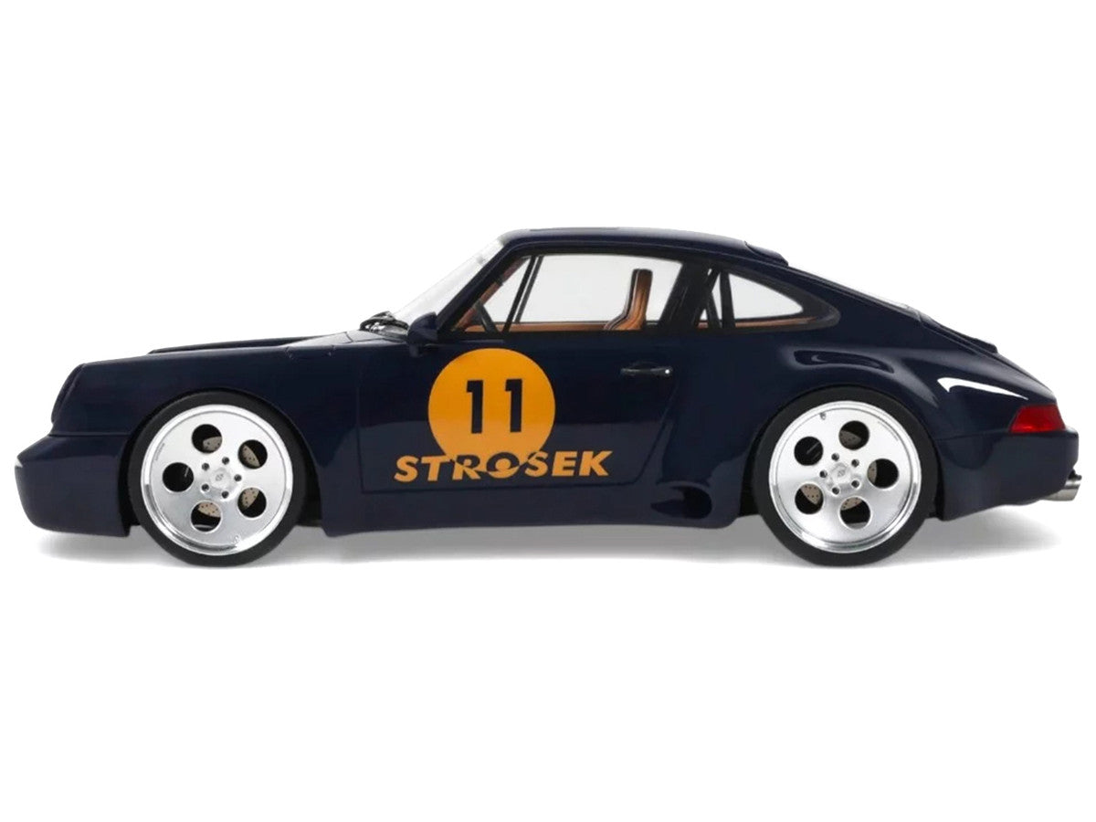 2024 Porsche 911 Strosek Mega 30 #11 Blue 1/18 Model Car by GT Spirit