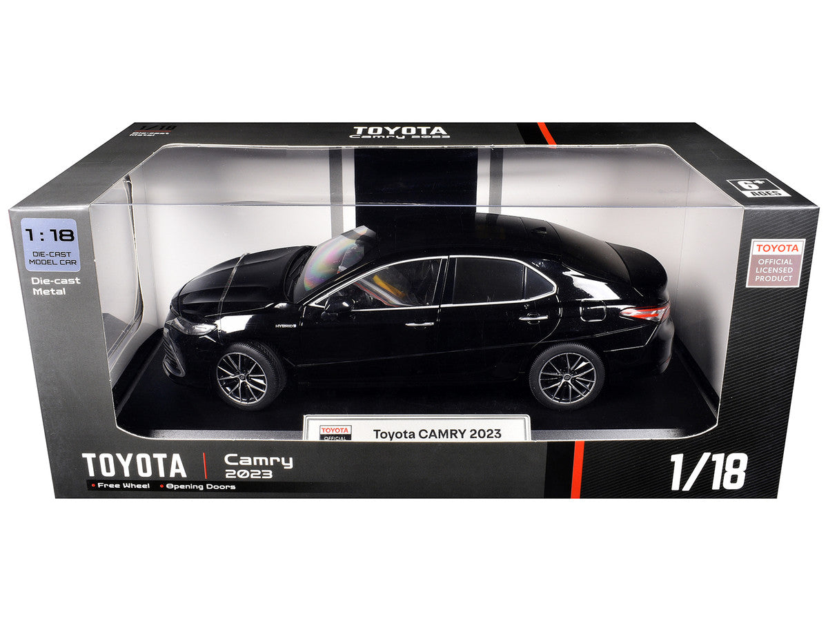 2023 Toyota Camry Hybrid Black 1/18 Diecast Model Car by Heimanba