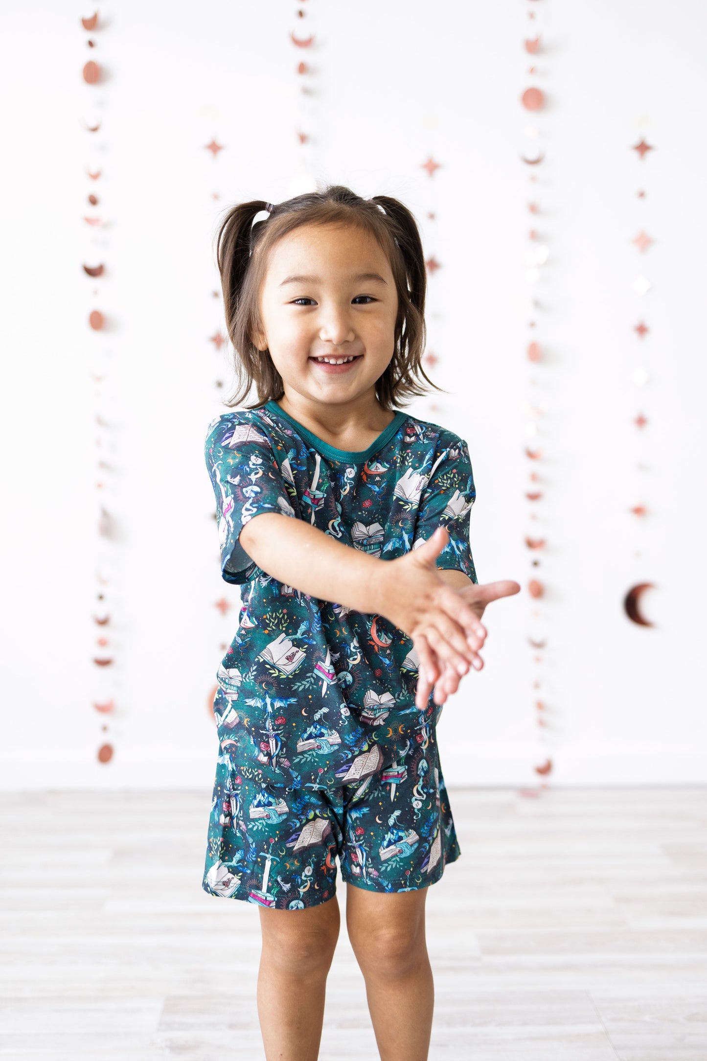 Whispered Pages 2pc Short Sleeve Lounge Set