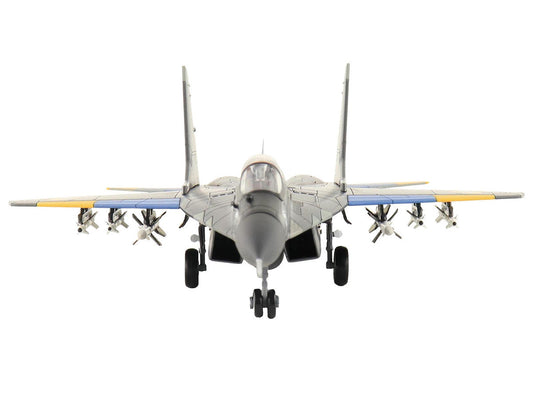 Mikoyan MIG-29 Fulcrum Aircraft "Ghost of Kyiv 40th Tactical Aviation Brigade Vasylkiv Air Base" (2023) Ukrainian Air Force "Air Power Series" 1/72 Diecast Model by Hobby Master