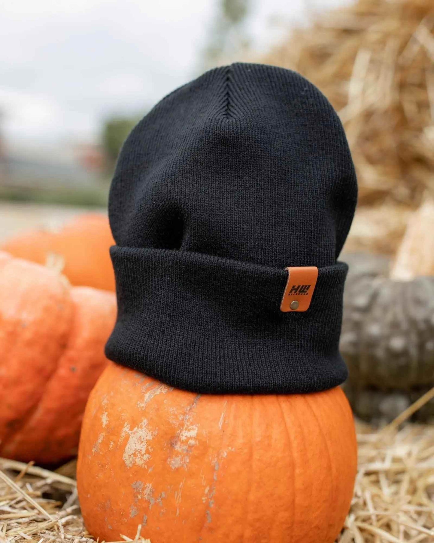 HAAKWEAR Beanie Made in USA - Classic Charcoal Black Knit Cuffed Hat