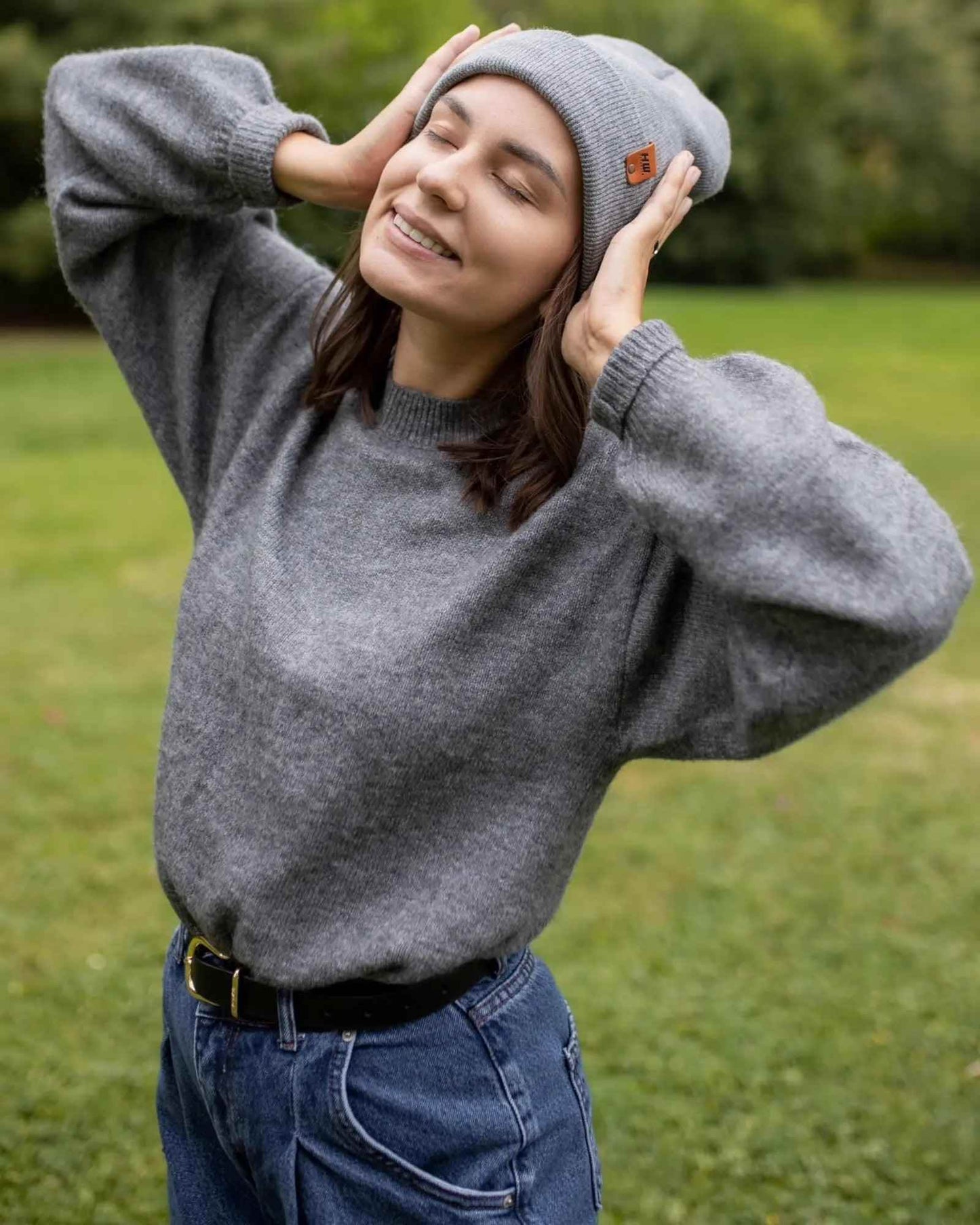 HAAKWEAR Knit Beanie - Classic Cuffed Hat in Koala Gray, Made in USA