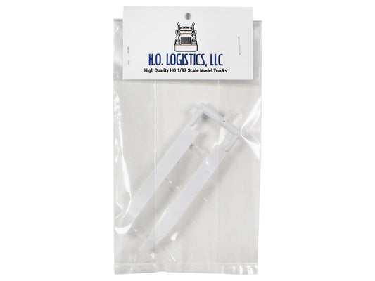 Trailer Wind Skirts for 53' Dry Vans White 1/87 (HO) Plastic Model Car by HO Logistics