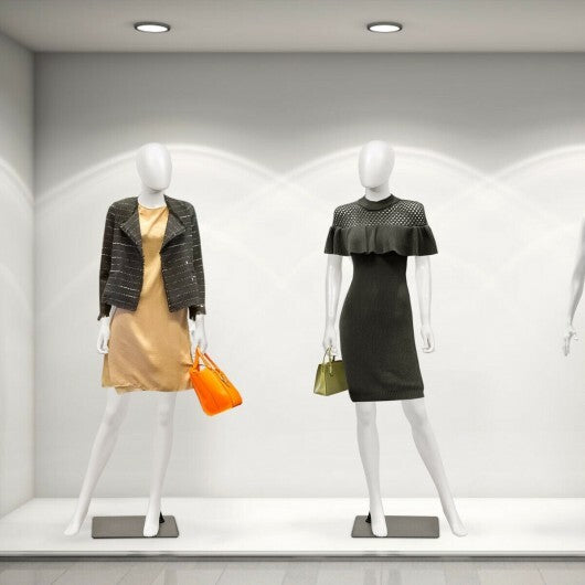 5.8 ft Full Body Female Mannequin Egghead Manikin with Metal Stand