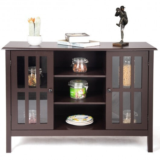 Wooden TV Stand Console Cabinet for 50 Inch TV-White