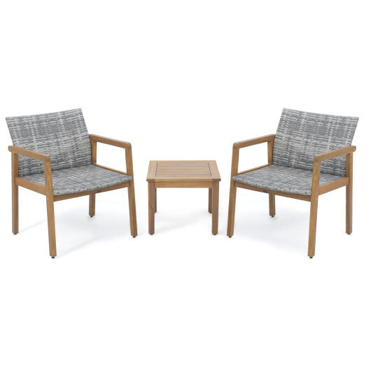 3 Pieces Patio Furniture Set with Chair