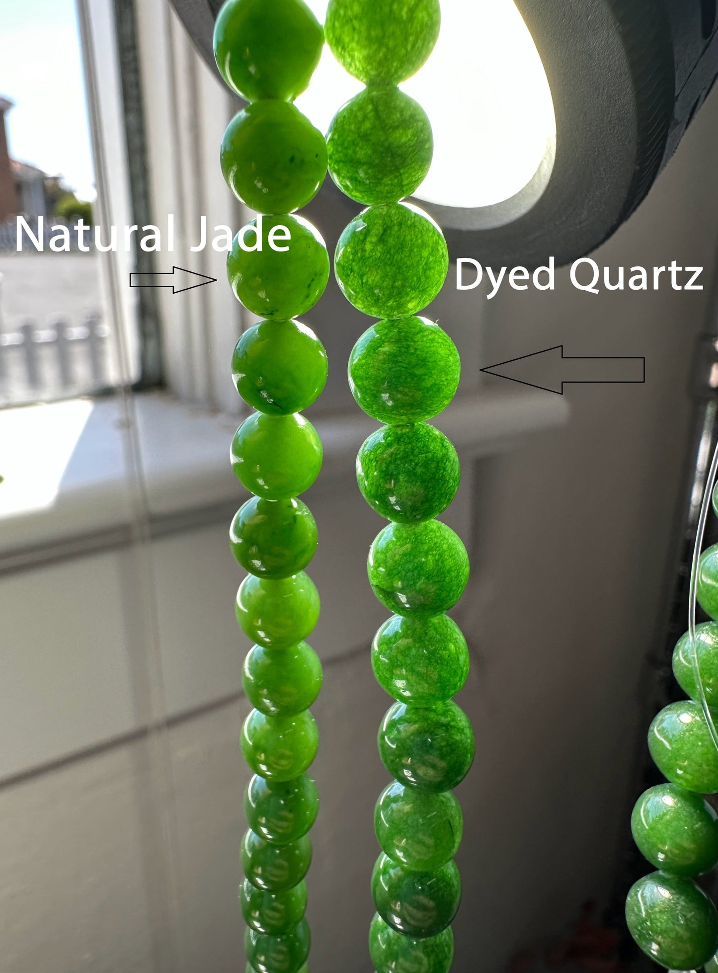 A Grade 7mm Nephrite Jade Beads, unstrung 16"