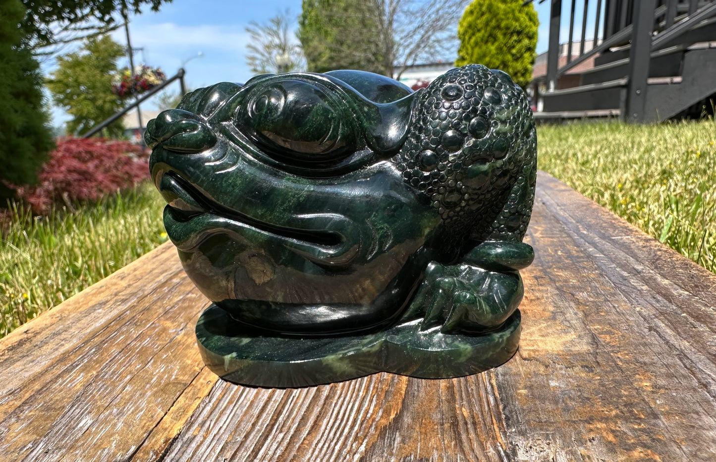 High Quality Dark Green Ogden Jade Toad* 5.25"