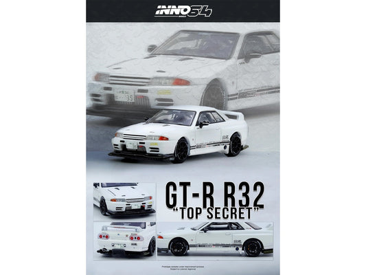 Nissan Skyline "Top Secret" (VR32) GT-R RHD (Right Hand Drive) White 1/64 Diecast Model Car by Inno Models