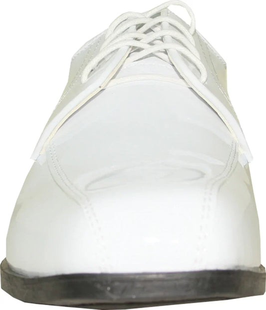 JEAN YVES Men Dress Shoe JY02 Oxford Formal Tuxedo for Prom & Wedding Shoe White Patent