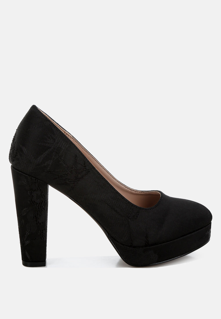 Jastour Platform Block Heel Pumps