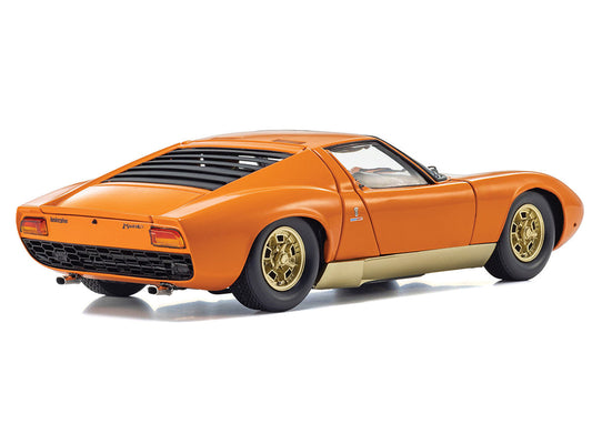 Lamborghini Miura P 400 Orange 1/18 Diecast Model Car by Kyosho
