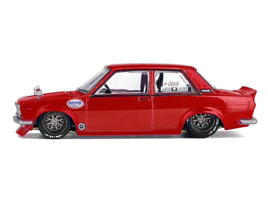 Datsun 510 Street "Nismo V3" Red Metallic (Designed by Jun Imai) "Kaido House" Special 1/64 Diecast Model Car by Mini GT