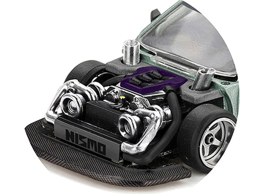 Nissan Silvia S13-R "Kaido Works V1" RHD (Designed by Jun Imai) Light Green Metallic "Kaido House" Special 1/64 Diecast Model Car by Mini GT