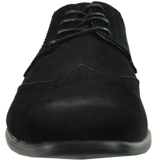 BRAVO Men Dress Shoe KING-3 Wingtip Oxford Shoe Black