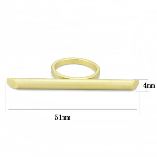 LO4261 - Matte Gold Brass Ring with No Stone