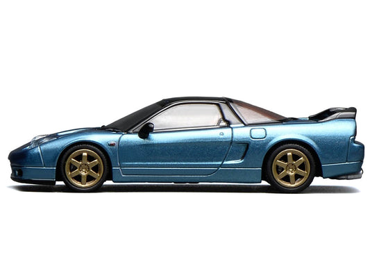 Honda NSX-R (NA2) RHD (Right Hand Drive) Ice Blue Metallic with Black Top and Red Interior "Intern 64" Series 1/64 Diecast Model Car by MotorHelix