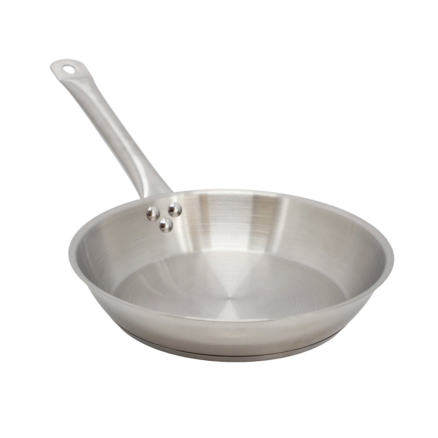 MegaChef Professional Kitchen 10 Inch Round Stainless Steel Fry Pan in Silver