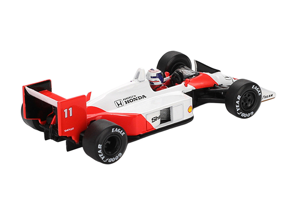 McLaren MP4/4 #11 Alain Prost 2nd Place Formula One F1 "Japanese GP" (1988) with Driver Figure Limited Edition 1/64 Diecast Model Car by Mini GT