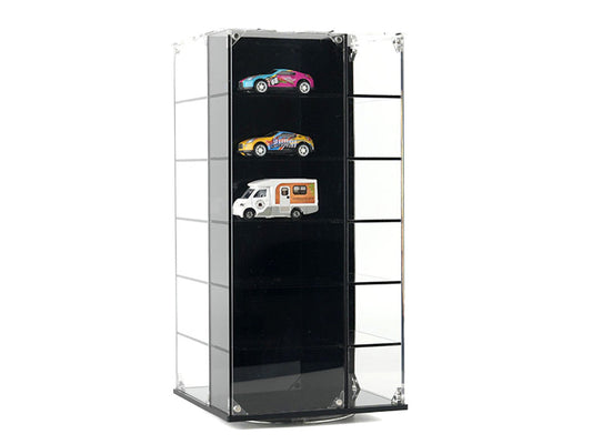 Acrylitower Showcase 24 Car Display Desktop Spinner with Cover "Mijo Exclusives" for 1/64 Scale Models