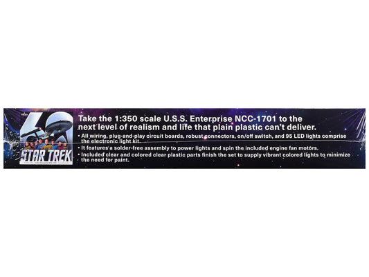 Skill 2 Model Kit Star Trek The Original Series USS Enterprise 60th Anniversary Lighting Set for 1/350 Scale Model by Polar Lights
