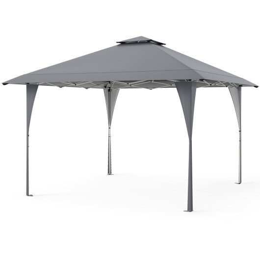 13 X 13 FT Pop up Gazebo with Portable Carrying Bag 8 Stakes and 4 Wind Ropes-Pink