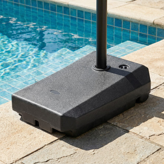 165 LBS Cantilever Umbrella Base with Wheels and Cross Base