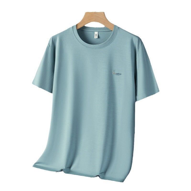 5A Antibacterial ICE Cotton Skin-friendly Breathable Round Neck T-shirt