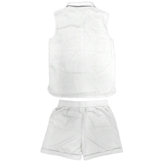 Men's Casual Stand Collar Cardigan Vest Cotton And Linen Style Suit