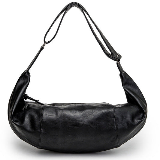 Large New Men's Soft Leather Crossbody Casual Travel Bag